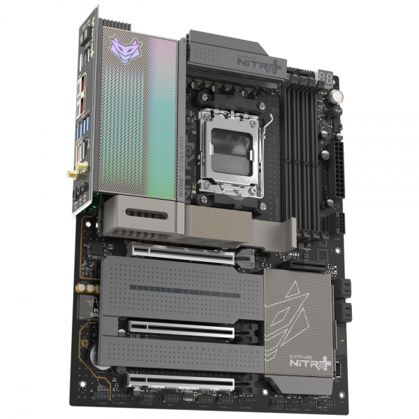 Материнская плата Sapphire NITRO+ X870EA PHANTOMLINK EDITION X870E, AM5, 4*DDR5, 3*PCIEx16, 4*M.2, 1*TypeC, 4*USB3.2Gen2, 5*USB3.2Gen1, 4*USB2.0, 4*SATA3.0, 1*5G, 2*Type-C(DP), HDMI, ATX, RTL