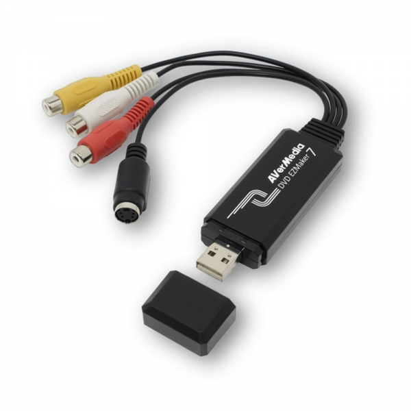 Устройство видеозахвата внешнее AVER Media DVD EZMaker 7, USB2.0 карта видеозахвата, (C039), RTL, {66} (674595)
