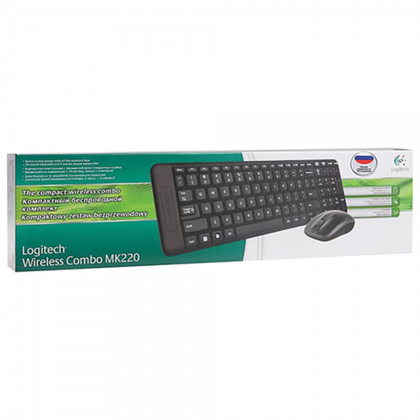 Комплект клавиатура и мышь Logitech MK220 |920-003169| Комплект беспроводной Logitech MK220 {8}, (029927)