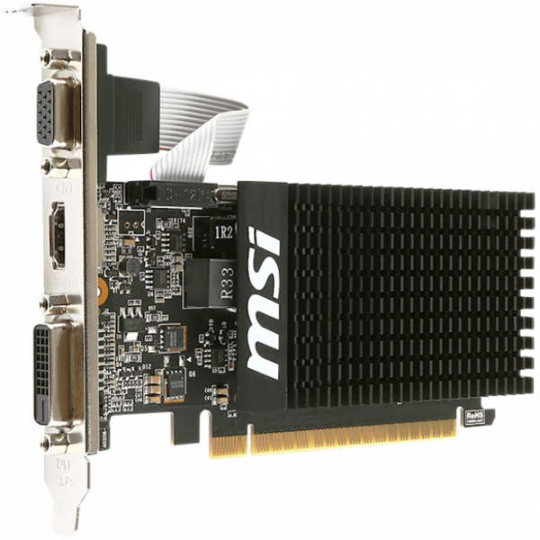 Видеокарта MSI GT710 2GB GDDR3 64bit VGA DVI HDMI PASSIVE LP RTL {20} (448233)