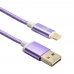 Кабели USB ACD-Style Lightning ; USB-A 2-сторонние коннекторы, нейлон, 1м, фиолетовый (ACD-U913-P6P)