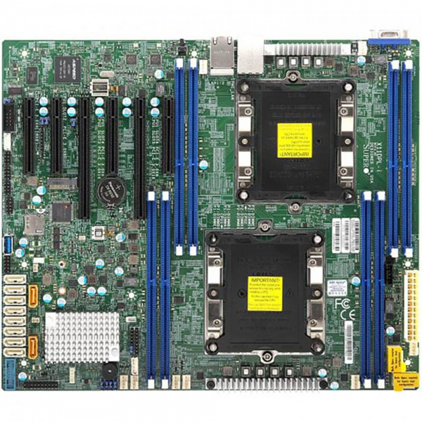 Материнcкая плата SuperMicro MBD-X11DPL-I-O ATX LGA 3647 Up to 512GB Registered ECC RDIMM 10xSATA3 4xUSB2.0 3xUSB3.0 VGA 2xPCI-E3.0x16 3xPCI-E3.0x8 1xPCI-E3.0x4 ( x8)