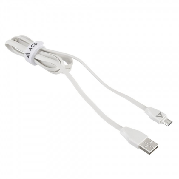 Кабели USB ACD-Life MicroUSB ; USB-A TPE, 1м, белый (ACD-U920-M1W)