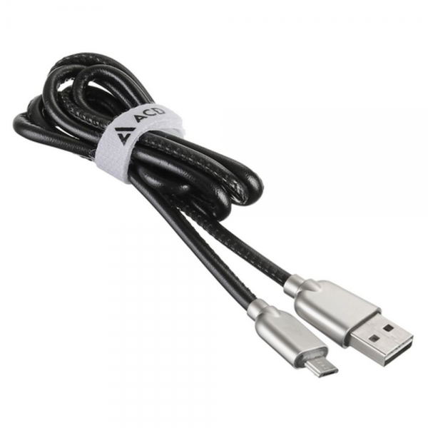 Кабели USB ACD USB кабель ACD-Allure MicroUSB ; USB-A Кожа, 1м, черный (ACD-U926-M1B)