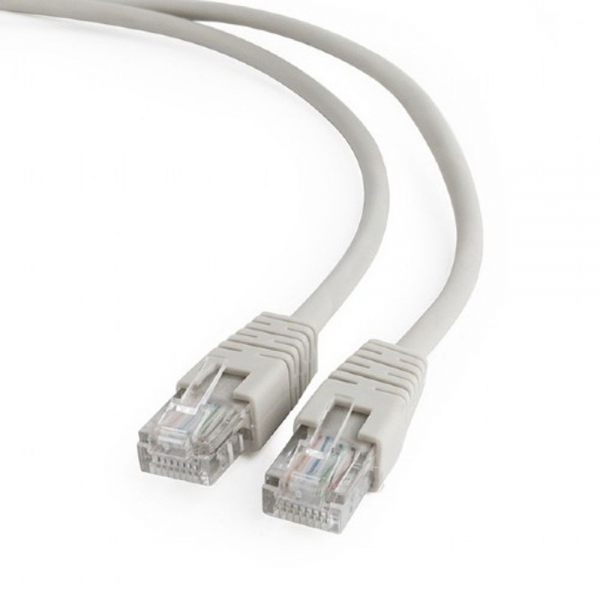 Кабель Cablexpert Патч-корд UTP PP12-1M кат.5e, 1м, литой, многожильный (серый) (009591)