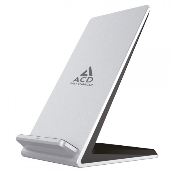 Зарядное устройство ACD БЗУ (ACD-W102S-F1S) 10Вт, беспроводная Qi, 2-катушки с QC, 5В/2А ; 9В/1,8А RTL