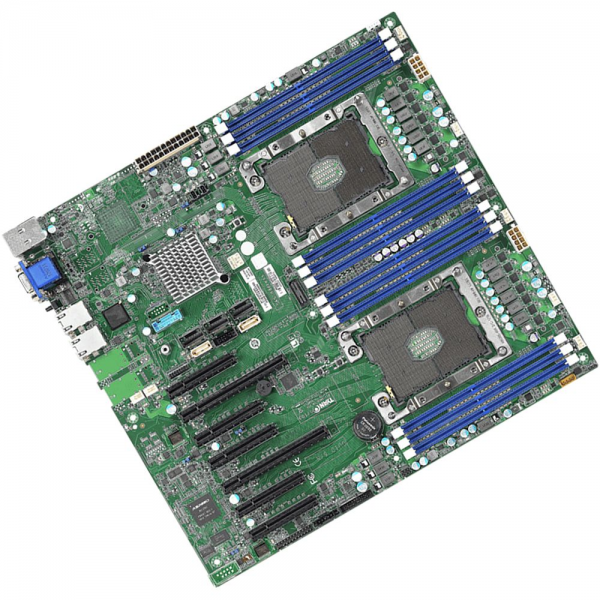 Материнская плата Tyan TYAN S7103GM2NR Tempest CX S7103 12" x 13" EATX, (2) LGA3647, Intel Xeon Scalable Processor, Inte C621, (6)+(6) DIMM slots, (2) GbE ports, (1) PHY dedicated for IPMI, (2) Mini-SAS (8-ports) , (1) Mini-SAS (4-ports) / (2) SATA-DOM