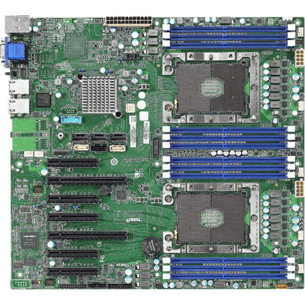 Материнская плата Tyan TYAN S7103GM2NR Tempest CX S7103 12" x 13" EATX, (2) LGA3647, Intel Xeon Scalable Processor, Inte C621, (6)+(6) DIMM slots, (2) GbE ports, (1) PHY dedicated for IPMI, (2) Mini-SAS (8-ports) , (1) Mini-SAS (4-ports) / (2) SATA-DOM