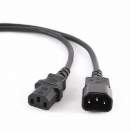 Кабель питания сист.блок-монитор Cablexpert PC-189-VDE-3M, 3м, C13-C14, VDE, 10А, Сечение провода: 0,75 мм2, черный, с заземлением {75} (037884)