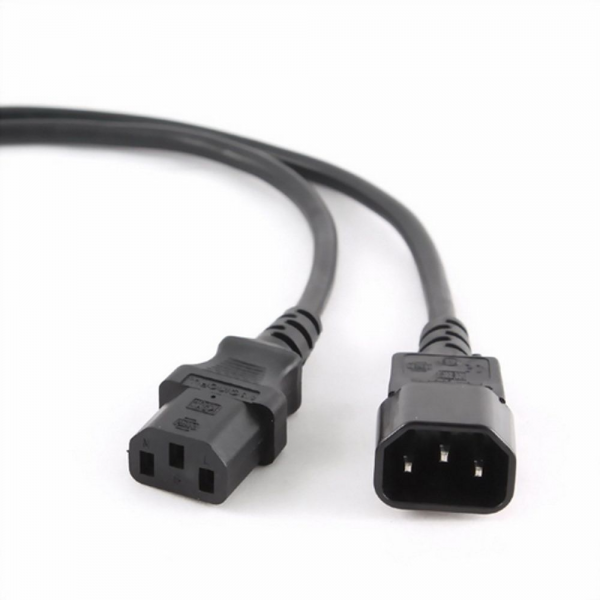 Кабель питания сист.блок-монитор Cablexpert PC-189-VDE-3M, 3м, C13-C14, VDE, 10А, Сечение провода: 0,75 мм2, черный, с заземлением {75} (037884)