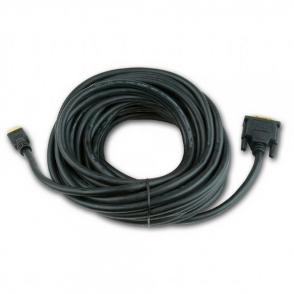 Кабель HDMI-DVI Cablexpert CC-HDMI-DVI-6, 19M/19M, 1.8м, single link, черный, позол.разъемы, экран, пакет (043458)