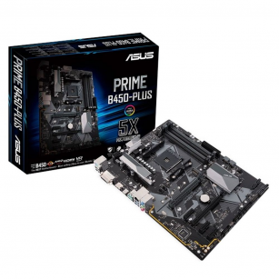 Материнская плата ASUS PRIME B450-PLUS AM4 ATX 4xDDR4 2xPCIEx16 3xPCIEx1 M.2 USB-C HDMI DVI GLAN {10}, (075671)