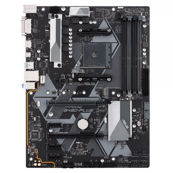 Материнская плата ASUS PRIME B450-PLUS AM4 ATX 4xDDR4 2xPCIEx16 3xPCIEx1 M.2 USB-C HDMI DVI GLAN {10}, (075671)
