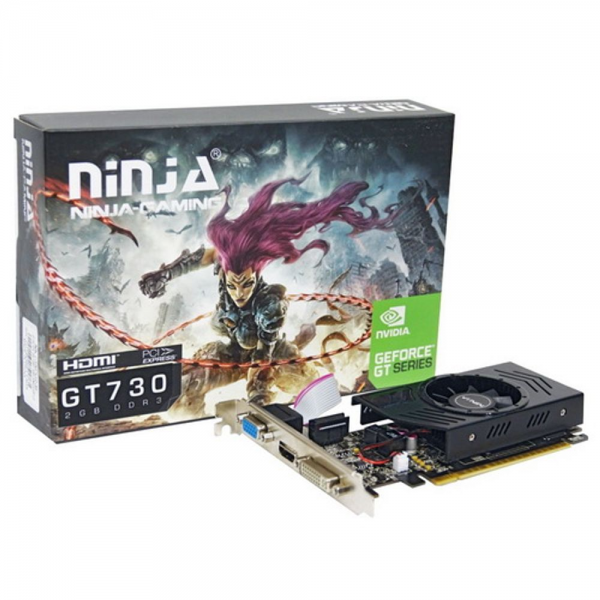 Видеокарта Ninja (Sinotex) GT730 1GB DDR3 128bit VGA DVI HDMI 1FAN LP RTL {50}