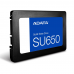 Твердотельный накопитель SSD ADATA SU650 ASU650SS-480GT-R 480GB 2.5" Client SATA 6Gb/s, 520/450, IOPS 40/75K, MTBF 2M, 3D TLC, DRAM less, 280TBW, 0,53DWPD, RTL (461179)