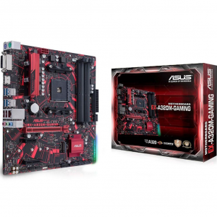 Материнская плата ASUS EX-A320M-GAMING AM4 mATX 4xDDR4 PCIEx16 PCIEx4 PICEx1 M.2 HDMI DVI GLAN (10) {10}