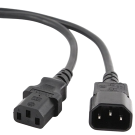 Кабель питания сист.блок-монитор Cablexpert PC-189-1-3M, 3м, C13-C14, Сечение провода 3x1кв.мм., черный, с заземлением {75}