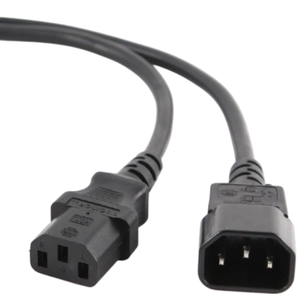 Кабель питания сист.блок-монитор Cablexpert PC-189-1-3M, 3м, C13-C14, Сечение провода 3x1кв.мм., черный, с заземлением {75}