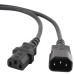 Кабель питания сист.блок-монитор Cablexpert PC-189-1-3M, 3м, C13-C14, Сечение провода 3x1кв.мм., черный, с заземлением {75}