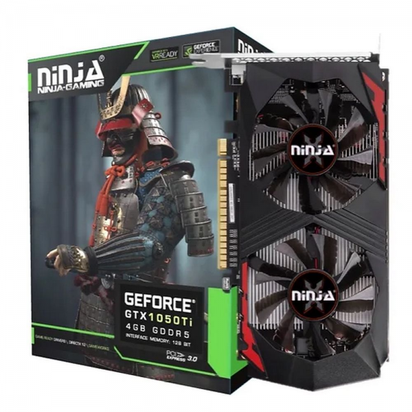 Видеокарта Ninja (Sinotex) GTX1050Ti 4GB 128bit GDDR5 DVI-D DP HDMI 2FAN RTL {20}