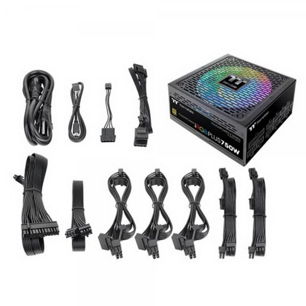 Блок питания Thermaltake Toughpower iRGB Plus 750 Gold TPI-750DH3FCG 750W, 80 Plus Gold, полностью модульный