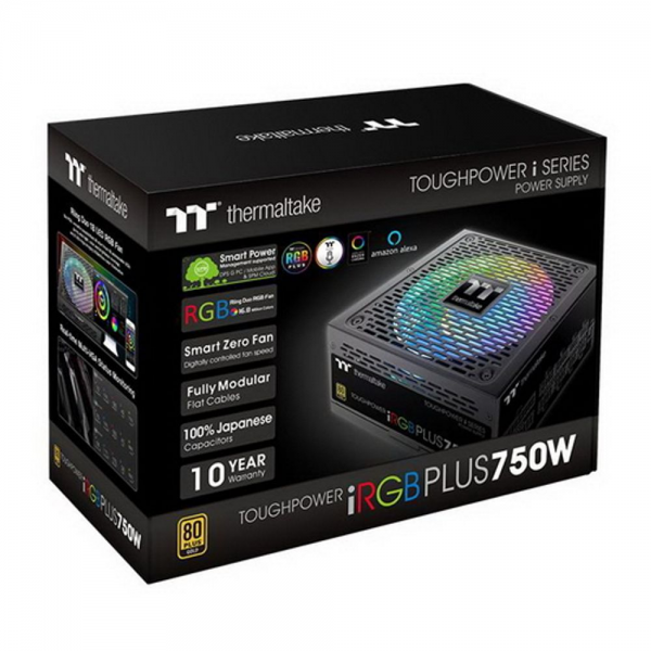 Блок питания Thermaltake Toughpower iRGB Plus 750 Gold TPI-750DH3FCG 750W, 80 Plus Gold, полностью модульный