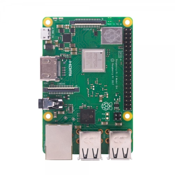 Одноплатный компьютер Raspberry Pi Raspberry Pi 3 Model B+ (RA433, E14 Version) Retail, 1GB RAM, Cortex-A53 (ARMv8) 64-bit SoC @ 1.4GHz Broadcom BCM2837B0 CPU, WiFi, Bluetooth, 40-pin extended GPIO, 4x USB 2.0, HDMI, USB-microB Power разъем (RASP1925) (13
