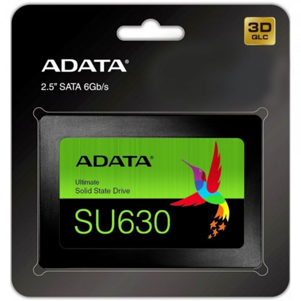 Твердотельный накопитель SSD ADATA SU630SS ASU630SS-1T92Q-R 1.92TB 2.5" Client SATA 6Gb/s, 520/450, IOPS 40/65K, MTBF 1.5M, 3D QLC, 400TBW, RTL (773551)