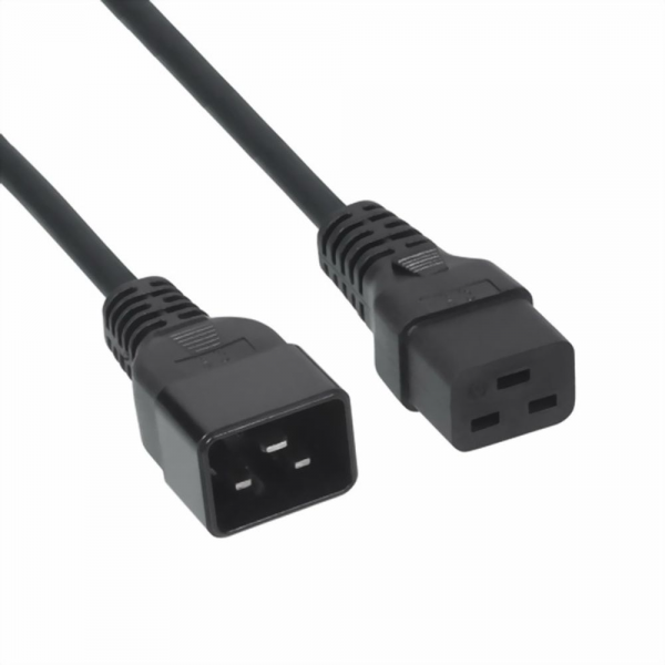 Кабель питания для UPS Cablexpert PC-189-C19, 1.5м, С19 - C20, 16А, черный, с заземлением (079945) {50}