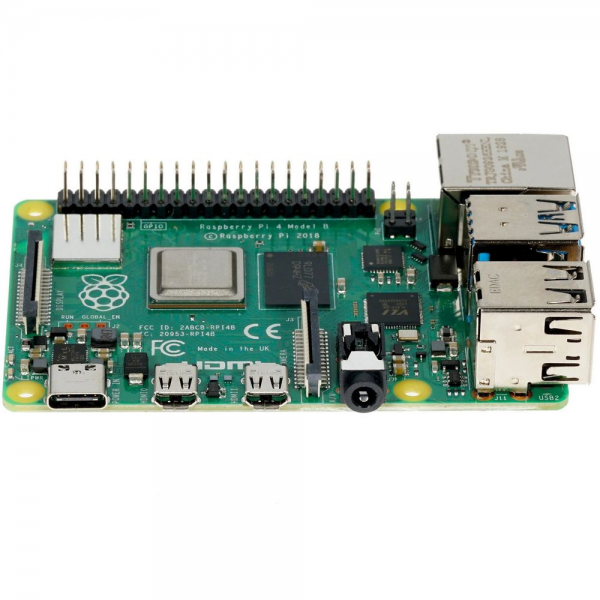 Одноплатный компьютер Raspberry Pi 4 Model B (RA545) Retail, 4GB RAM, Broadcom BCM2711 Quad core Cortex-A72 (ARM v8) 64-bit SoC @ 1.5GHz CPU, WiFi, Bluetooth, 40-pin GPIO, 2x USB 3.0, 2xUSB 2.0,2x micro-HDMI,USB-C 5V Power разъем (RASP4448) (931182)