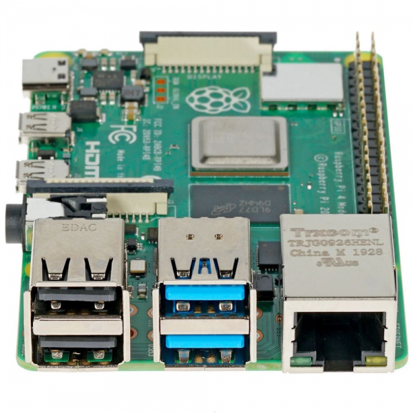 Одноплатный компьютер Raspberry Pi 4 Model B (RA545) Retail, 4GB RAM, Broadcom BCM2711 Quad core Cortex-A72 (ARM v8) 64-bit SoC @ 1.5GHz CPU, WiFi, Bluetooth, 40-pin GPIO, 2x USB 3.0, 2xUSB 2.0,2x micro-HDMI,USB-C 5V Power разъем (RASP4448) (931182)