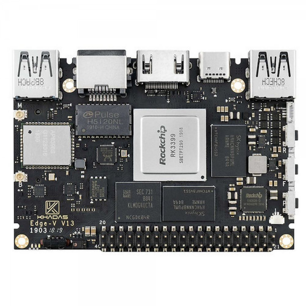 Одноплатный компьютер Khadas Edge-V Pro Rockchip RK3399, 64-bit Hexa-Core, KEGV-P-002