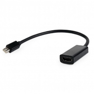 Переходник Cablexpert  miniDisplayPort - HDMI, A-mDPM-HDMIF-02, 20M/19F, кабель 15см, черный, пакет {100} (090353)