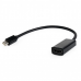 Переходник Cablexpert miniDisplayPort - HDMI, A-mDPM-HDMIF-02, 20M/19F, кабель 15см, черный, пакет {100} (090353)