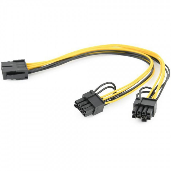Кабель питания Cablexpert CC-PSU-85 PCI-Express 6-пин на 6+2 пин x 2 шт., 0.3 м (099981) {500}