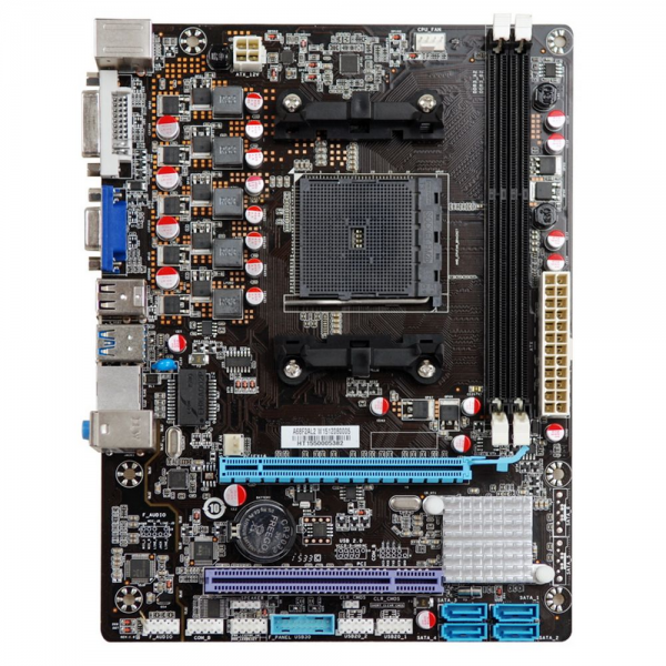 Материнская плата Esonic A88F2AL2, Socket FM2+, AMD A88, 2xDDR3-2133, D-SUB, DVI, 1xPCI-Ex16x, 1xPCI, 4xSATA3, 6 Ch Audio, Lan, 4xUSB3.0, 6xUSB2.0, 2xPS/2, mATX, RTL {20}