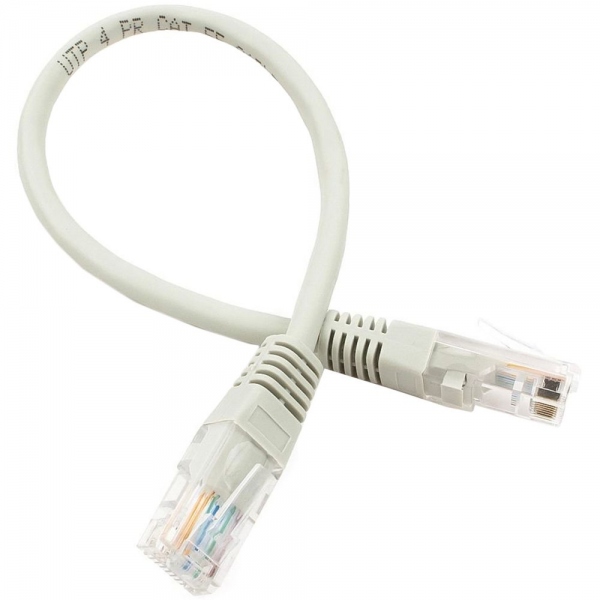 Кабель Cablexpert Патч-корд UTP PP10-0.25M кат.5e, 0.25м, медь 26AWG (серый)