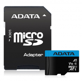 Карта памяти ADATA microSDHC 32GB ADATA Premier Memory Card AUSDH32GUICL10A1-RA1 UHS-I Class 10/V10 A1, 100/20 MB/s, AUSDH32GUICL10A1-RA1 Adapter, -25°C + 85°C, RTL (461926)