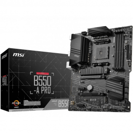 Материнская плата MSI B550-A PRO B550, AM4, 4*DDR4, 2*PCIEx16, 2*PCIEx1, 2*M.2, 2*TypeC, 1*USB3.2Gen2, 4*USB3.2Gen1, 8*USB2.0, 6*SATA3.0, 1G, DP, HDMI, ATX, RTL