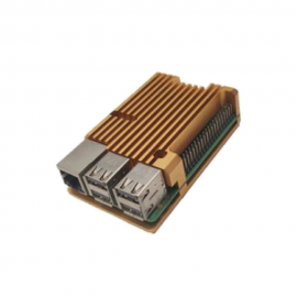 Корпус ACD RA506  Gold Metal Aluminum Case for Raspberry Pi 4B