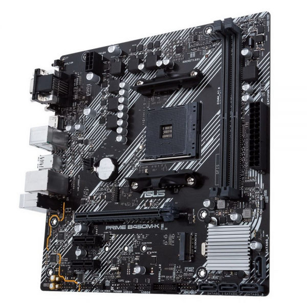 Материнская плата ASUS PRIME B450M-K II AM4 mATX 2xDDR4 PCI-Ex16 2xPCI-Ex1 M.2 HDMI DVI VGA GLAN