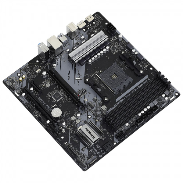 Материнская плата ASRock B550M PHANTOM GAMING 4, Socket AM4, AMD B550, 4xDDR4-3200, HDMI+DP, 2xPCI-Ex16, 1xPCI-Ex1, 4xSATA3(RAID 0/1/10), 2xM.2, 8 Ch Audio, 1xGLan, (2+4)xUSB2.0, (4+4)xUSB3.2, 1xPS/2, mATX, RTL,(932755)