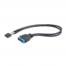 Переходник Cablexpert CC-U3U2-01 Внутренний USB2 - USB3 кабель, 9pin/19pin, 0.3m CC-U3U2-01 (083867)