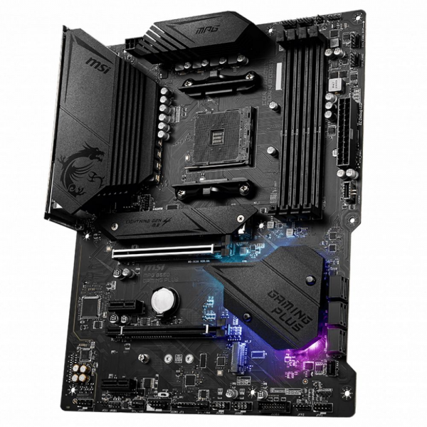 Материнская плата MSI MPG B550 GAMING PLUS B550, AM4, 4*DDR4, 2*PCIEx16, 2*PCIEx1, 2*M.2, 2*TypeC, 1*USB3.2Gen2, 4*USB3.2Gen1, 8*USB2.0, 6*SATA3.0, 1G, DP, HDMI, ATX, RTL