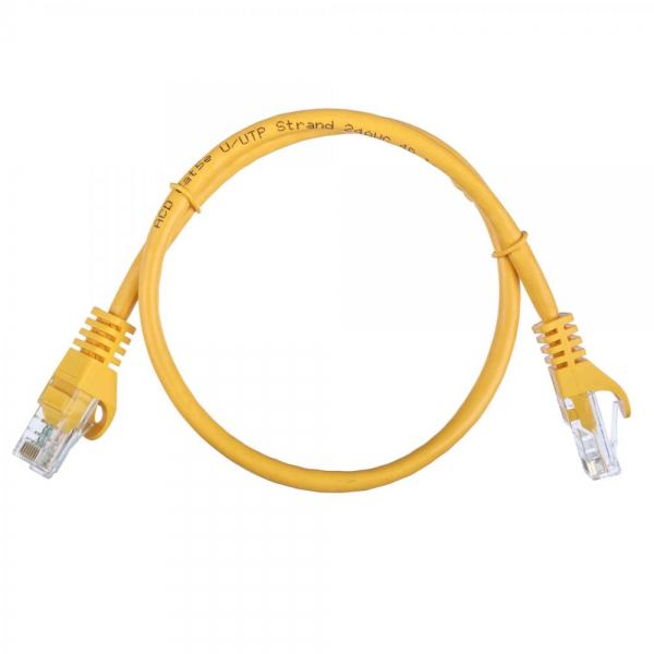 Патч-корд |ACD-LPU5E-5DY| Cat5e UTP 24AWG 4Pair, 7/0.18мм CCA Желтый, 0.5м, (741371)