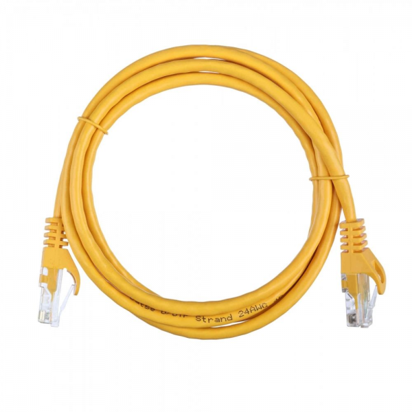 Патч-корд ACD-LPU5E-15Y Cat5e UTP 24AWG 4Pair, 7/0.18мм CCA Желтый,1.5м, (741470)