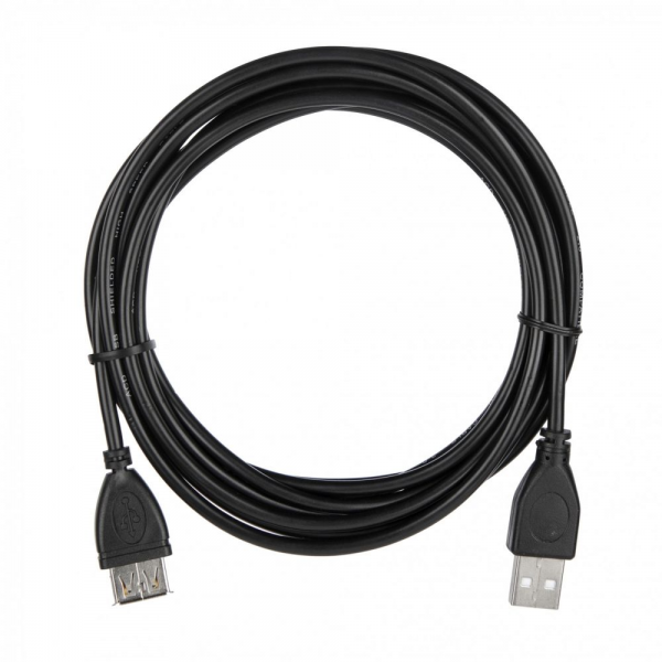 Кабель ACD-U2AAF-30L |ACD-U2AAF-30L| USB 2.0, A male - A feмale, ТТХ: |ACD-U2AAF-30L| (7/0.12BC+PE)*1P+(7/0.12BC+PE)*2C+7/0.12BC+AL+PVC OD4.0, Черный, 3м (742064)