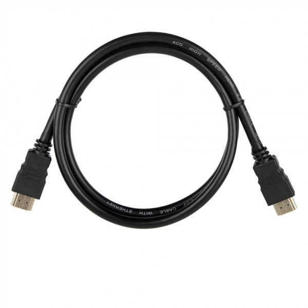Кабель ACD-DHHM2-10B |ACD-DHHM2-10B| HDMI 2.0, Golden Plated,19m/19m, Черный, 1м (742224)