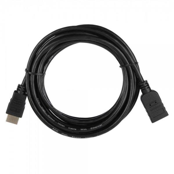 Кабель ACD-DHHF1-30B |ACD-DHHF1-30B| HDMI 1.4, Golden Plated,19m/19f, HDMI extension, Черный, 3м |ACD-DHHF1-30B| (742286)