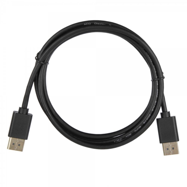Кабель ACD-DDPM2-18B |ACD-DDPM2-18B| DisplayPort 1.2, Golden Plated,20m/20m, Черный, 1.8м (742354)